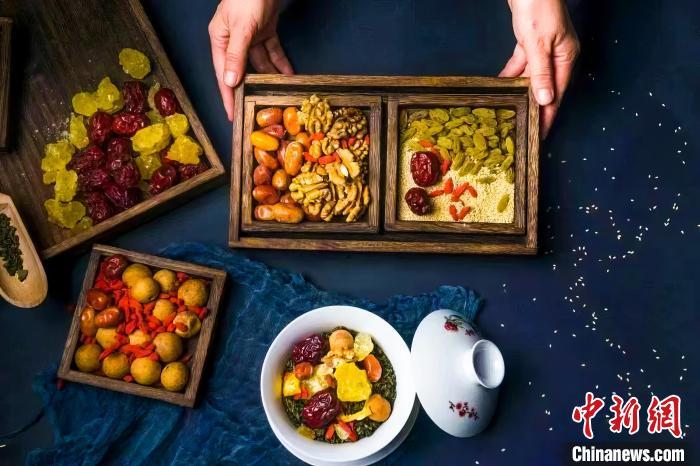 2023年5月，拍攝的臨夏蓋碗茶所需原料。(資料圖)臨夏市融媒體中心供圖