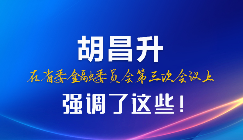 圖解|胡昌升在省委金融委員會(huì)第三次會(huì)議上強(qiáng)調(diào)了這些！