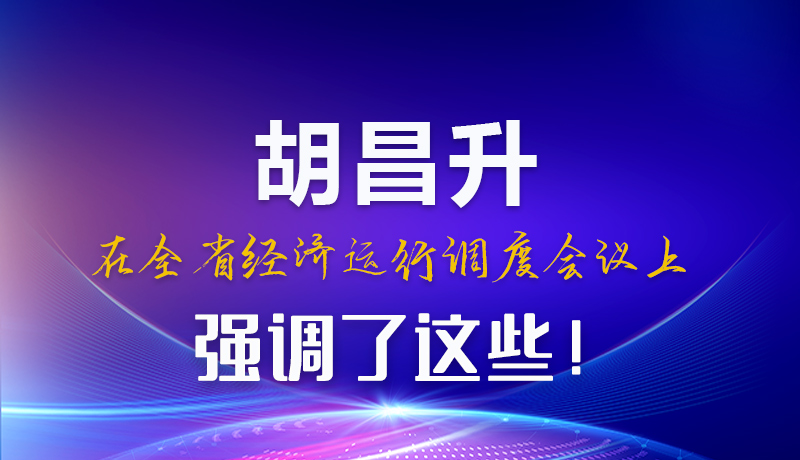 圖解|胡昌升在全省經(jīng)濟(jì)運(yùn)行調(diào)度會(huì)議上強(qiáng)調(diào)了這些！