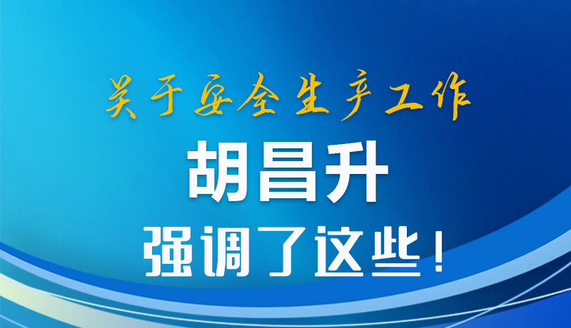 圖解|關(guān)于安全生產(chǎn)工作 胡昌升強調(diào)了這些！